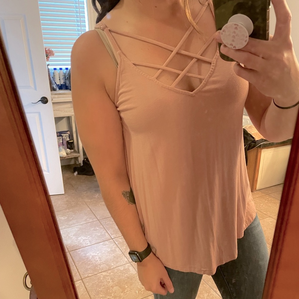 Bluch pink spaghetti strap tank